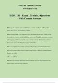 ISDS 1100 - Exam 1 Module 3 Questions With Correct Answers