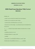 ISDS Final Exam Questions With Correct Answers