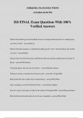 ISS FINAL Exam Questions With 100% Verified Answers