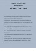 ISTM 610 - Exam 1 Terms