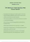 ITN 100 Exam 1 Study Questions With Correct Answers