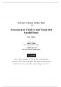 Test Bank For Assessment of Children and Youth with Special Needs 5th Edition by Libby G. Cohen, Loraine J. SpencinerAll Chapters, 9780133571073