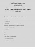 Kaiser EKG Test Questions With Correct Answers