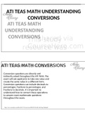 ATI TEAS MATH UNDERSTANDING CONVERSIONS