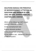 SOLUTIONS MANUAL FOR PRINCIPLES  OF MICROECONOMICS 13THEDTION ALL  QUESTIONS AND ANSWERS BY KARL  CASE, RAY FAIR, SHARON OSTER (ALL CHAPTERS.100% VERIFIED 