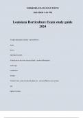 Louisiana Horticulture Exam study guide 2024