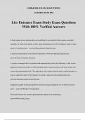 Lirr Entrance Exam Study Exam Questions With 100% Verified Answers