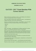 LLCU213 - LEC 7 Exam Questions With Correct Answers