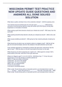 WISCONSIN PERMIT TEST PRACTICE NEW UPDATE GUIDE QUESTIONS AND ANSWERS ALL DONE SOLVED SOLUTION