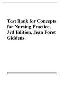 Test Bank for Concepts for Nursing Practice, 3rd Edition, Jean Foret Giddens