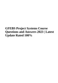 GFEBS Project Systems Course (Questions and Answers) 2023  Latest Rated A+