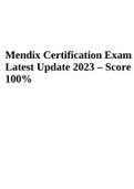 Mendix Certification Exam Latest Update 2023-2024 Score A+ | Mendix Exam Questions Latest Update 2023-2024 Score A+ | Mendix- Rapid Developer Exam Latest 2023 Score A+ and Mendix Intermediate Exam (Questions and Answers) Latest Update 2023 – Rated 100% (B