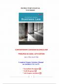 Solutions for Contemporary Canadian Business Law, 12th Edition Willes (All Chapters included)