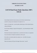 LSCM Final Exam Study Questions 100% Solved.