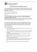 ENG 105 Topic 4 Assignment; Peer Review of a Classmate s First Draft of a Review Writing Assignment