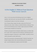 LUOA English 11 Midterm Exam Questions With Correct Answers