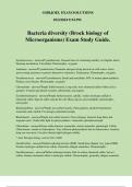 Bacteria diversity (Brock biology of Microorganisms) Exam Study Guide.