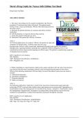 Davis's Drug Guide for Nurses 16th Edition Test Bank by April Hazard Vallerand, Cynthia A. Sanoski