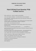 Mast1120 final Exam Questions With Verified Answers.