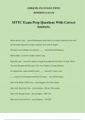 MTTC Exam Prep Questions With Correct Answers.