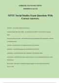 MTTC Social Studies Exam Questions With Correct Answers.