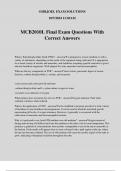 MCB2010L Final Exam Questions With Correct Answers