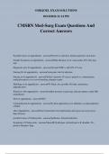 CMSRN Med-Surg Exam Questions And Correct Answers