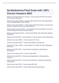 ScribeAmerica Final Exam with 100% Correct Answers 2023.