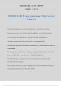 MEDSCI 142 Exam Questions With Correct Answers