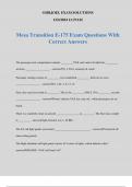 Mesa Transition E-175 Exam Questions With Correct Answers