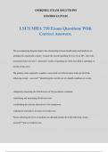 LSUS MHA 710 Exam Questions With Correct Answers.