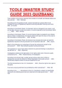 THE TEXAS COMMISSION ON LAW ENFORCEMENT TCOLE (MASTER STUDY GUIDE 2023 QUIZBANK) COMPLETE