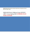 NRNP 6670 Week 6 Midterm Exam NEWEST (100% Correct Spring 2023) SUPRIME EXAM WITH ANSWERS  