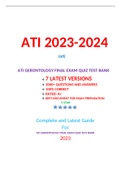  ATI GERONTOLOGY FINAL EXAM QUIZ TEST BANK / GERONTOLOGY ATI FINAL EXAM QUIZ TEST BANK / GERONTOLOGY FINAL EXAM ATI QUIZ TEST BANK:LATEST 2023