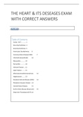 THE HEART & ITS DESEASES EXAM WITH CORRECT ANSWERS