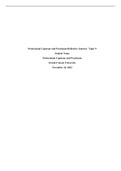 NRS 493 Topic 9 Assignment; Professional Capstone & Practicum Reflective Journal (v1)