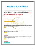 SPCE 630 FINAL EXAM LATEST 2024-2025 BALL STATE UNIVERSITY FINAL EXAM