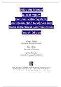 Solutions Manual to accompany Communication Systems An Introduction to Signals and Noise in Electrical Communication Fourth Edition   A. Bruce Carlson