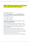 IBHRE CEPS Exam Questions and Answers Latest Update 2024-2025 Graded A+