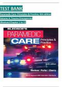 Test Bank For Paramedic Care: Principles & Practice, 6th edition Volume 4: Trauma Emergencies (Bledsoe)