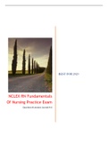 NCLEX RN Fundamentals Of Nursing Practice V6 - Questions & Answers (SCORED A+) BEST 2023 VERSION