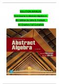 SOLUTION MANUAL First Course in Abstract Algebra A 	  8th Edition by John B. Fraleigh 	  All Chapters Full Complete