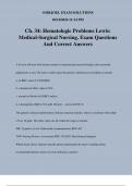 Ch. 34: Hematologic Problems Lewis: Medical-Surgical Nursing. Exam Questions And Correct Answers