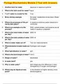 Portage Biochemistry Module 2 Test with Answers