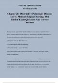 Chapter 28: Obstructive Pulmonary Diseases Lewis: Medical-Surgical Nursing, 10th Edition Exam Questions And Correct Answers