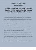 Chapter 58: Chronic Neurologic Problems Harding: Lewis's Medical-Surgical Nursing. Exam Questions And Correct Answers