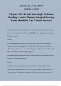 Chapter 58: Chronic Neurologic Problems Harding: Lewis's Medical-Surgical Nursing. Exam Questions And Correct Answers