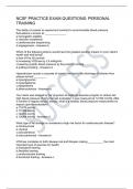 NCSF PRACTICE EXAM QUESTIONS PERSONAL TRAINING