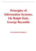 Principles of Information Systems 14th Edition By Ralph Stair, George Reynolds (Test Bank)