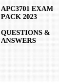 APC3701 Exam PACK 2023